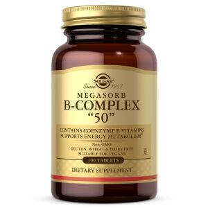 SOLGAR Megasorb Complexo B 50 (100 comprimidos) - Viking Supplements