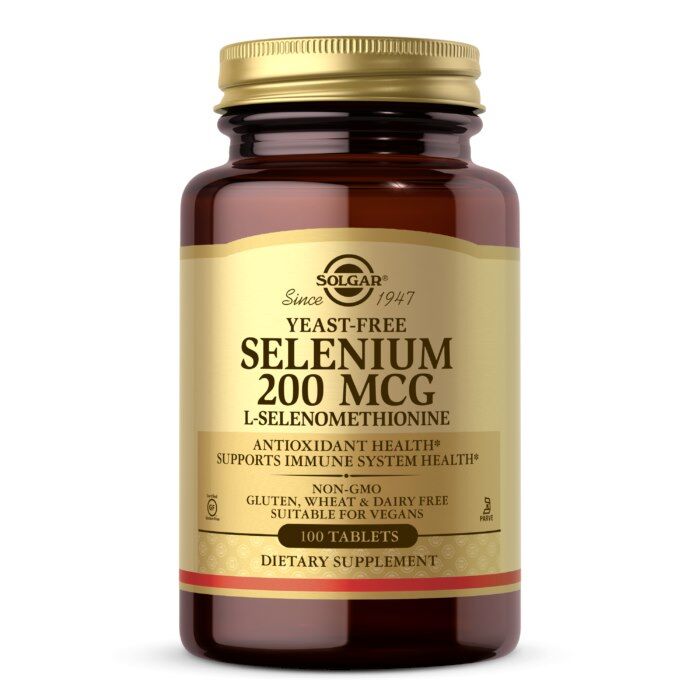 SOLGAR Selen (uden gær), 200 mcg (100 tabletter)