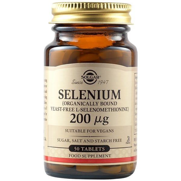 SOLGAR Selen (uden gær), 200 mcg (50 tabletter)