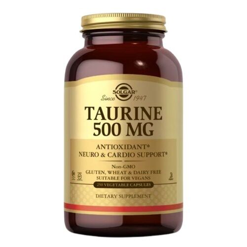 Solgar - Taurin 500 mg, 250 vegetabilske kapsler