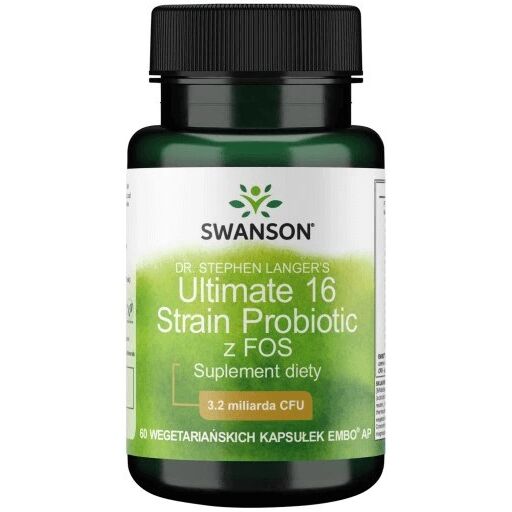 Swanson - Dr. Stephen Langer's Ultimate 16 Strain Probiotic with FOS, 3.2 Billion CFU - 60 vcaps