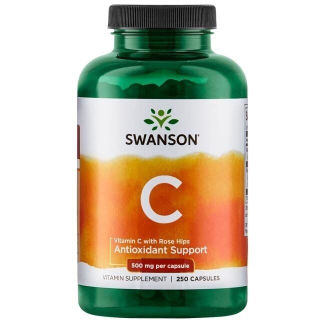 SWANSON Vitamina C 500 + rosa selvagem 250 cápsulas - Viking Supplements
