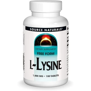 Source Naturals L-Lisina 1000 mg, 100 comprimidos - Viking Supplements