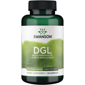 Swanson DGL Alta Potência 700 mg, 90 cápsulas - Viking Supplements