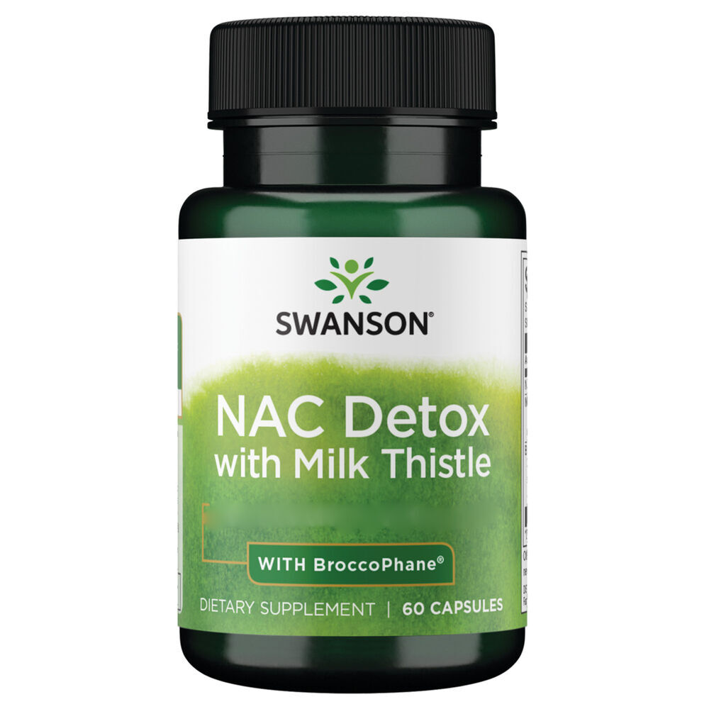 Swanson - NAC Detox Depot med Milk Thistle og Broccophane 60 kapsler