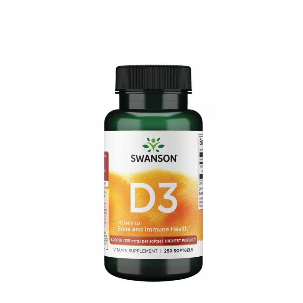 Swanson - Vitamin D-3, 5000 IU - 250 softgels