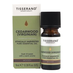 TISSERAND AROMATERAPIA Madeira de cedro (da Virgínia) Juniperus Virginiana Colhida de forma ética (9 ml / 0
