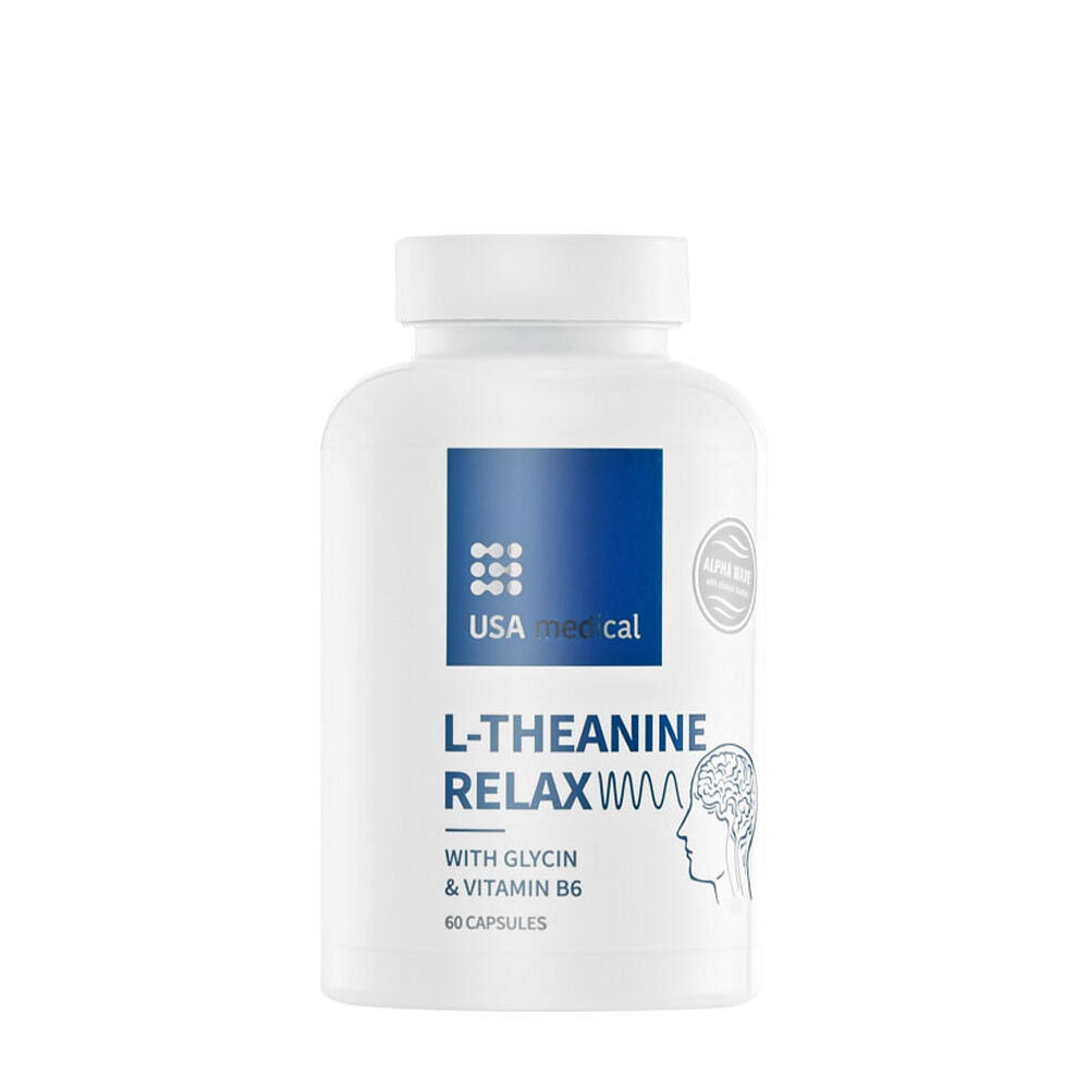 USA Medical - L-Theanine Relax 60 kapsler