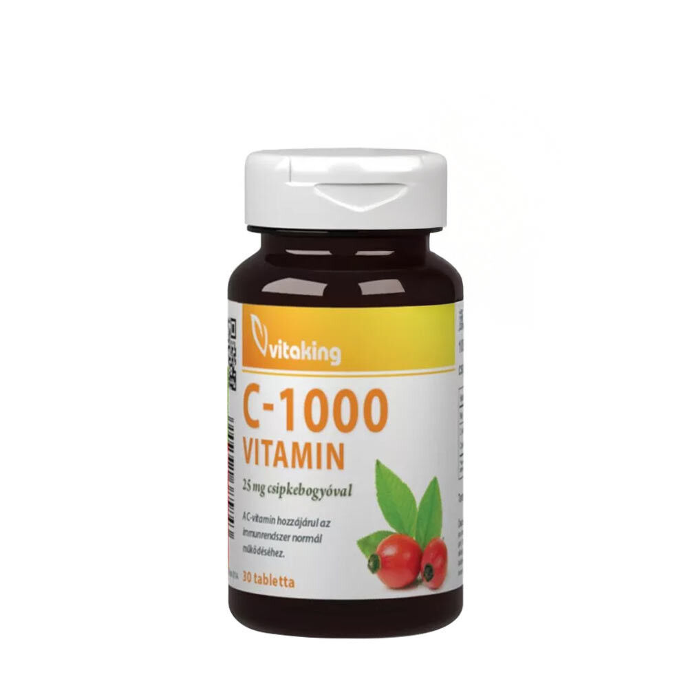 Vitaking C-1000 mg med 25 mg hyben (30 tabletter) billede