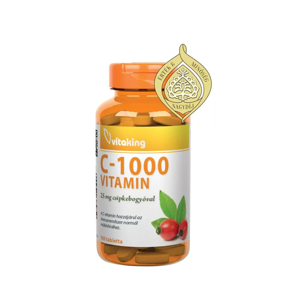 Vitaking - Vitamin C 1000 mg med hyben 25 mg + 100 tabletter