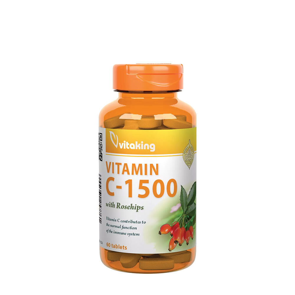 Vitaking Vitamina C-1500 com roseira brava (60 comprimidos) - Viking Supplements