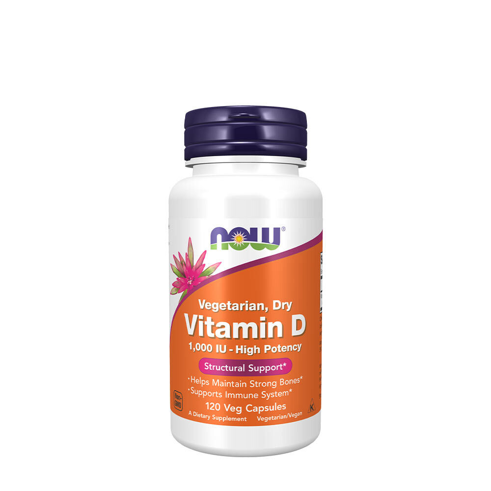NOW Foods - Vitamin D, 1000 IU Vegetarian - Dry - 120 vcaps
