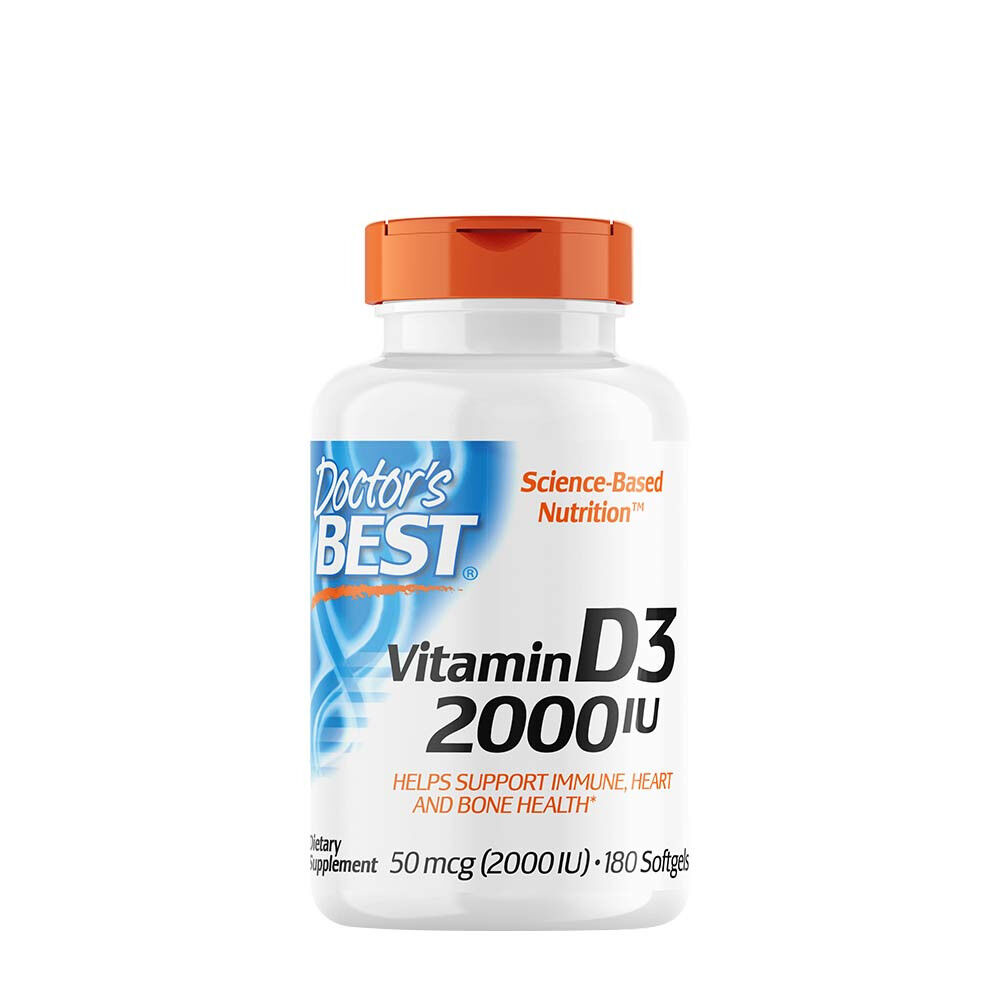 Doctor's Best - Vitamin D3, 2000 IU - 180 softgels