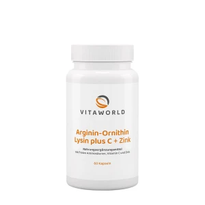 Vitaworld Arginina-Ornitina-Lisina + C + Zinco (60 cápsulas) - Viking Supplements