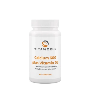 Vitaworld Cálcio 600 com vitamina D3 (60 comprimidos) - Viking Supplements
