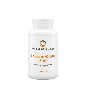Vitaworld Citrato de Cálcio 500  (120 cápsulas) - Viking Supplements