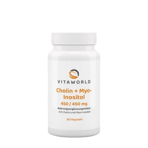 Vitaworld Colina + Inositol 450/450 mg (60 cápsulas) - Viking Supplements