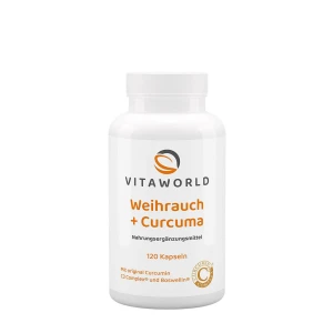 Vitaworld Incenso + Cúrcuma (120 cápsulas) - Viking Supplements