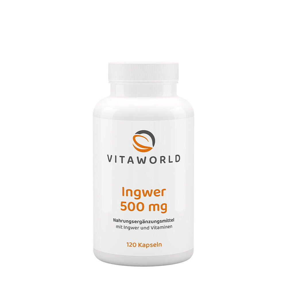 Vitaworld Gengibre 500 mg (120 cápsulas) - Viking Supplements