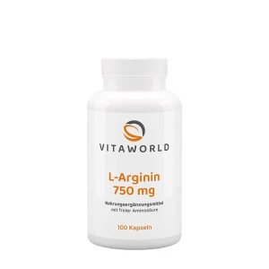 Vitaworld L-arginina 750 mg (100 cápsulas) - Viking Supplements