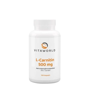 Vitaworld L-carnitina 500 mg (100 cápsulas) - Viking Supplements