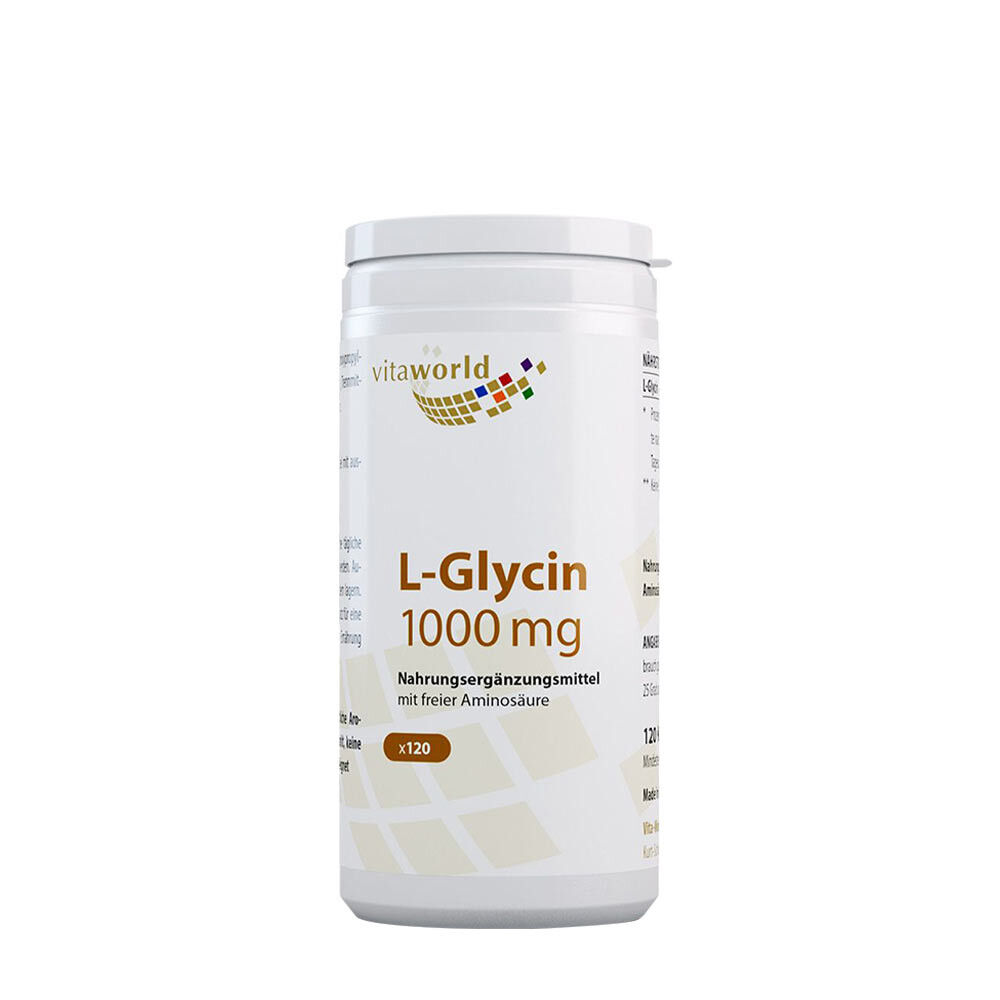 Vitaworld L-glicina 1000 mg (120 cápsulas) - Viking Supplements
