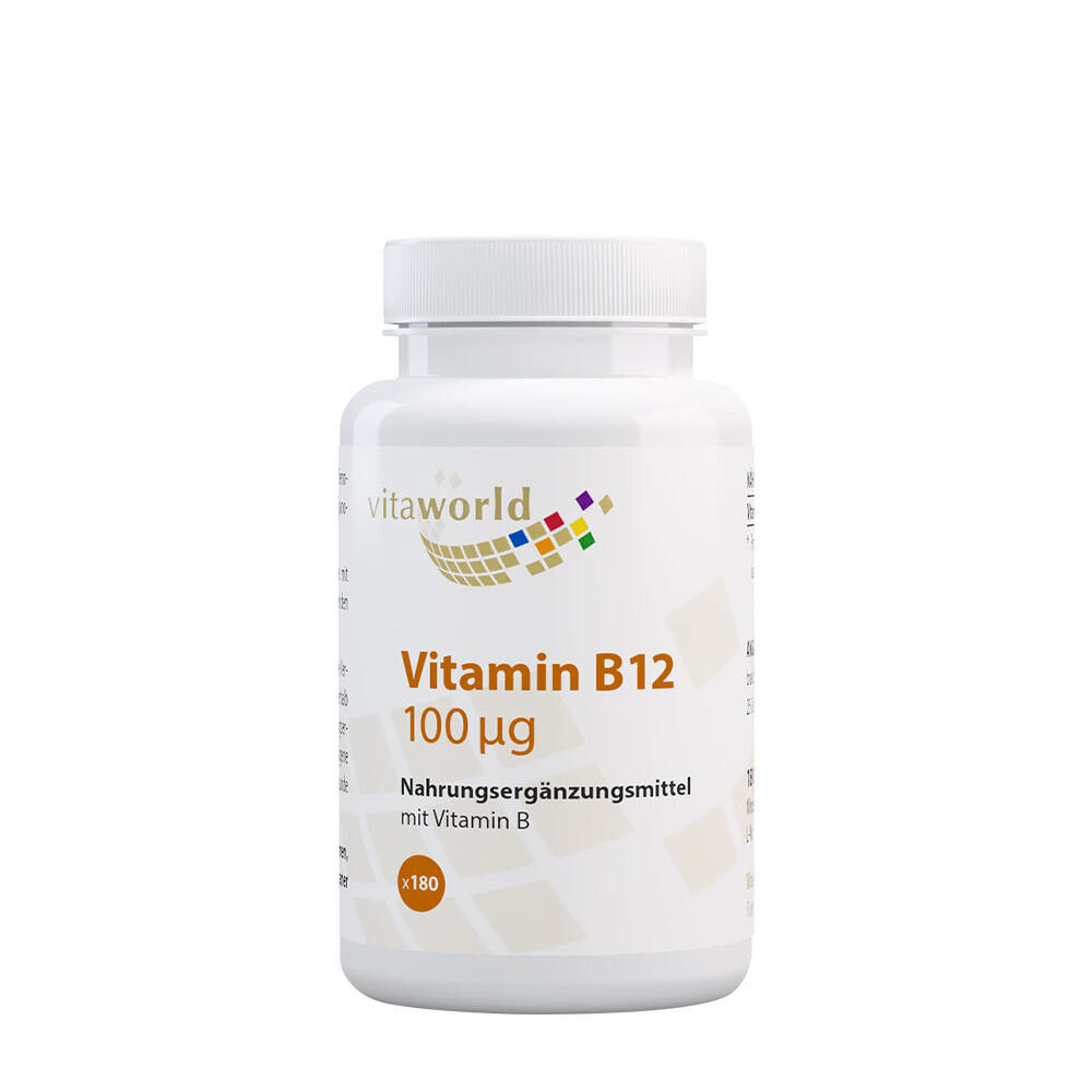 Vitaworld Vitamina B12 100 mcg (180 cápsulas) - Viking Supplements