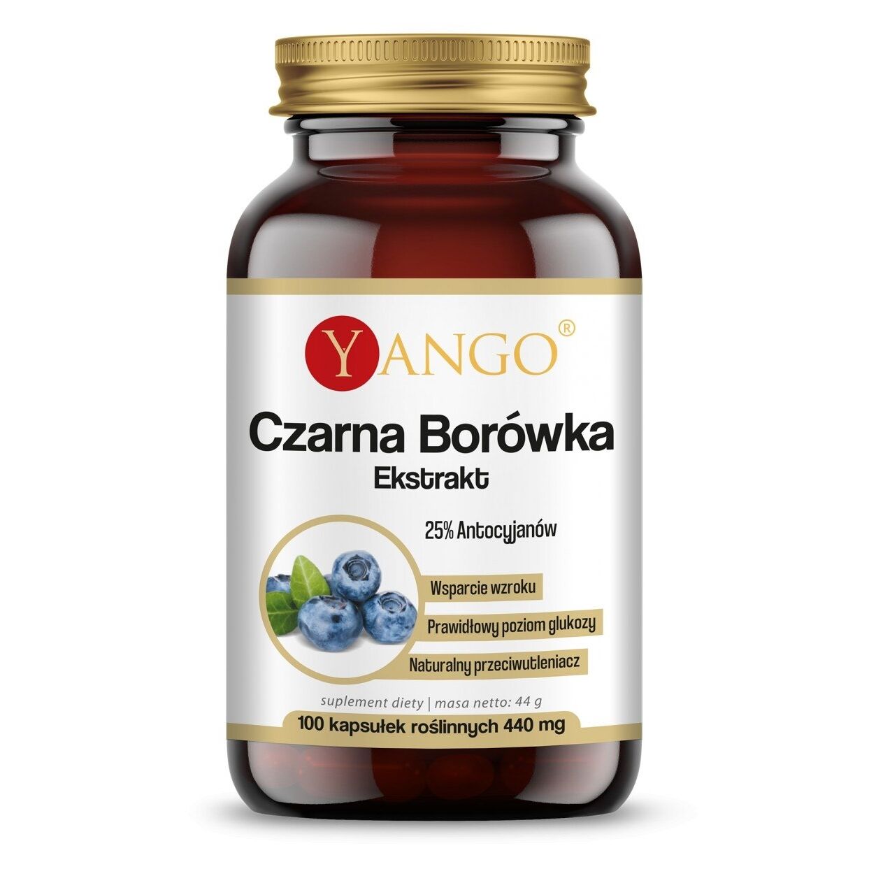 YANGO Mirtilo preto (100 cápsulas) - Viking Supplements